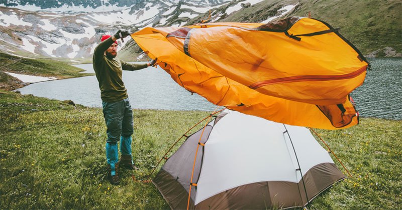 how to pitch a basic tent